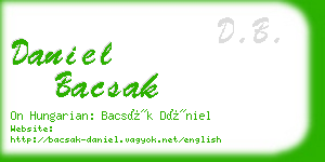 daniel bacsak business card